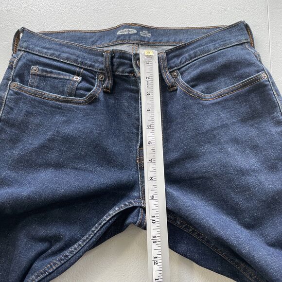 Old Navy Jeans Mens Stretch Slim Build in Flex 29x 28 Actual (29x30) Blue Denim - Picture 11 of 14